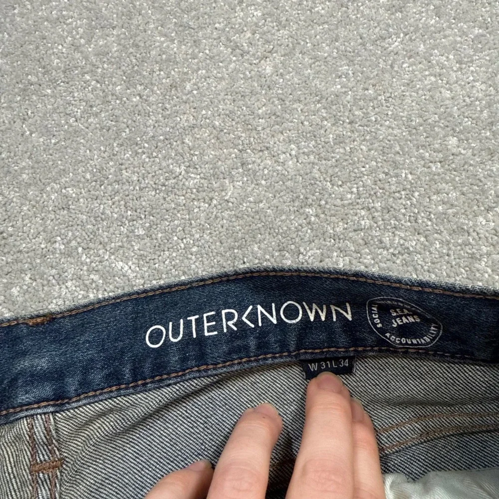 Outerknown Ambassador Slim Fit Jeans Worn Indigo Stretch NWT 31x34 Organic Denim
